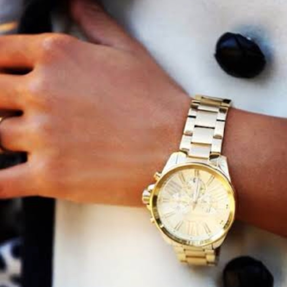 Michael Kors Large Face Gold Watch